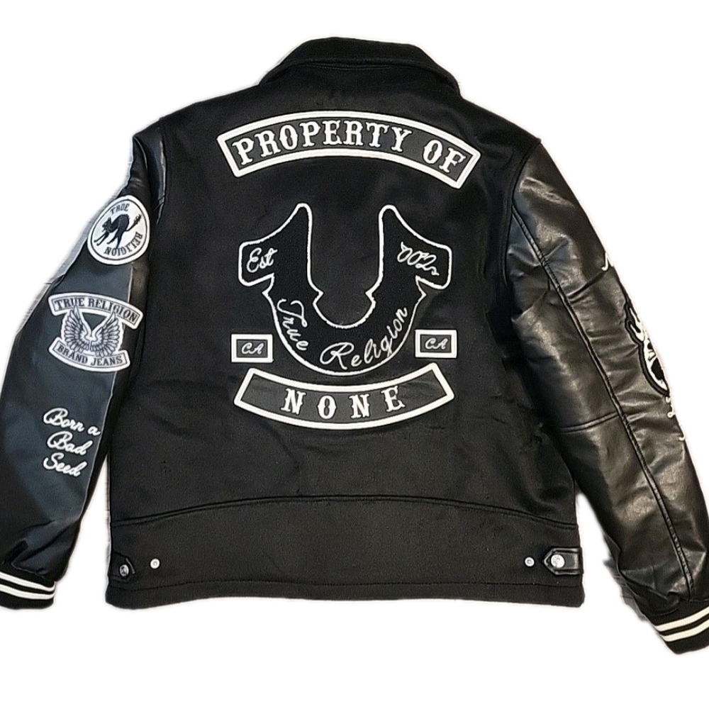True Religion Property Of None Biker Jacket XXL Limited Edition Exclusive (NWT) - Picture 3 of 12